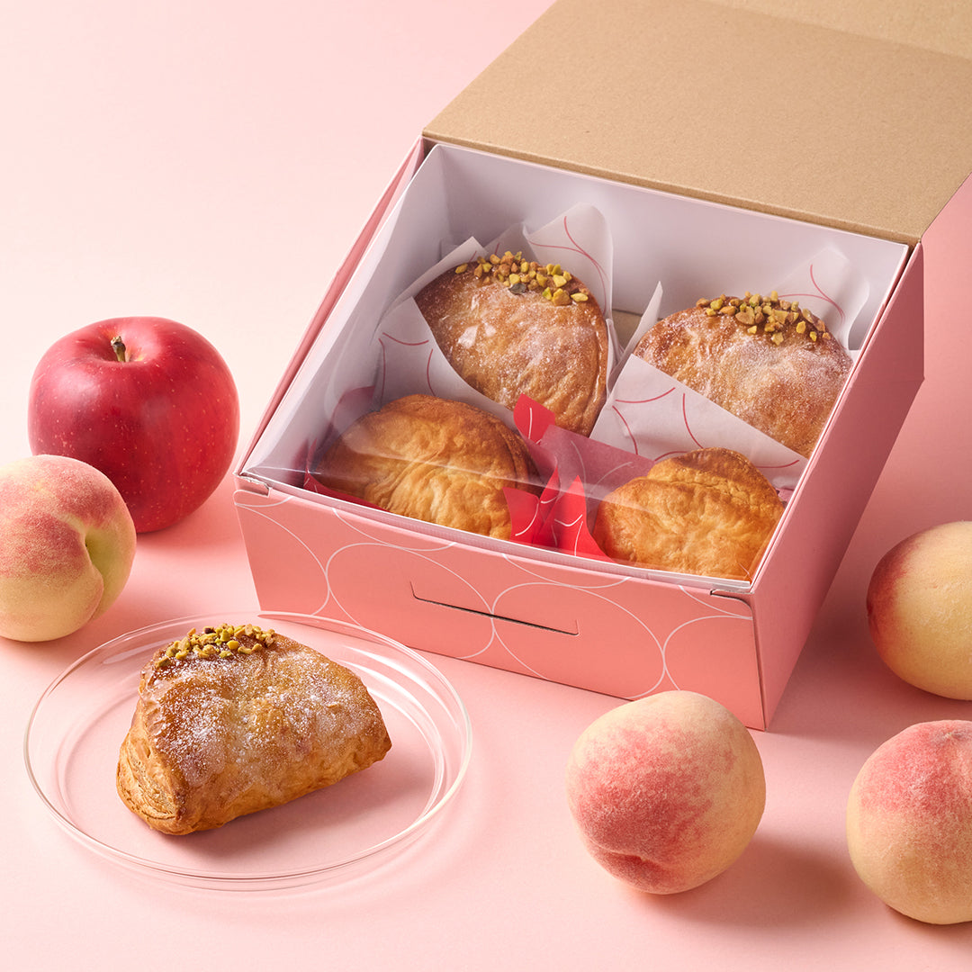 カスタードパイ4P BOX(ピーチパイ2個・アップルパイ2個)