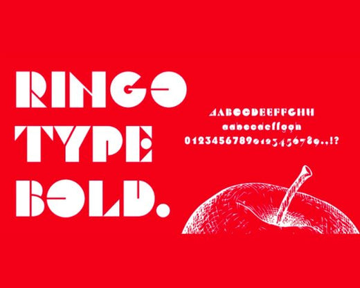 RINGOのロゴをモチーフにして作られたブランドフォント「RINGO TYPE BOLD（リンゴ・タイプ・ボールド）」を制作