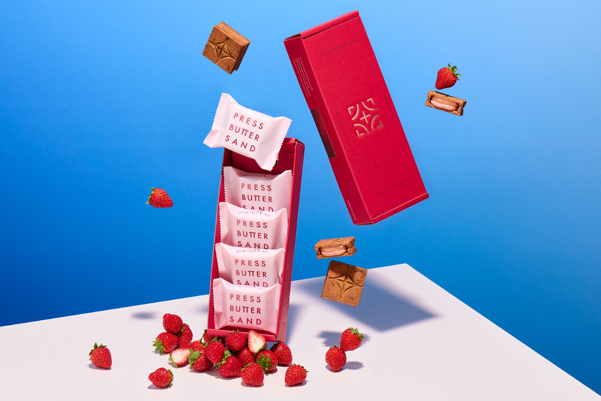 【PRESS BUTTER SAND】甘酸っぱさと芳醇な風味が漂う「バターサンド〈贅沢いちご〉」が2025年2月15日（土）より期間限定で登場！